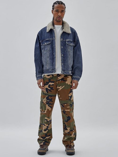 Guess Originals Denim Trucker Jacket Albastri | GUESS-SN30767