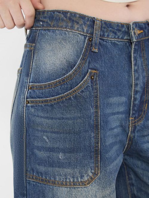 Guess Originals Double Pocket Wide-Leg Jeans Albastri | GUESS-SN26551