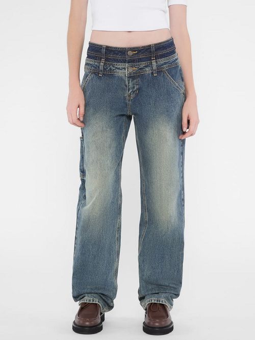 Guess Originals Double Waistband Carpenter Jeans Albastri | GUESS-SN26550
