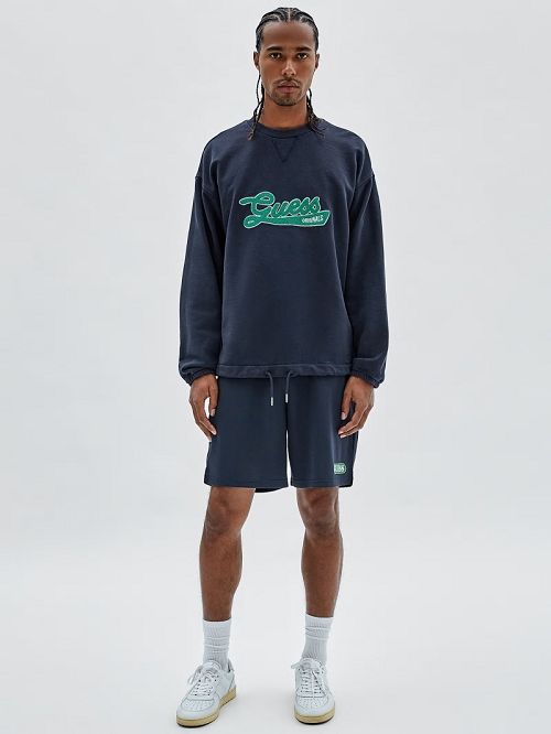 Guess Originals Drawstring Sweatshirt Albastri | GUESS-SN30933