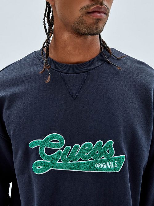 Guess Originals Drawstring Sweatshirt Albastri | GUESS-SN30933