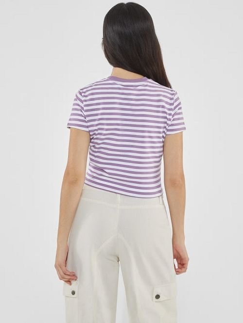 Guess Originals Eco Striped Baby Tee Violet | GUESS-SN27229