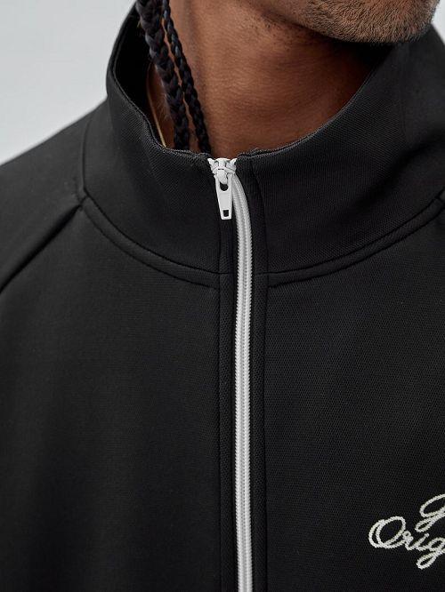 Guess Originals Eco Tricot Track Jacket Negrii | GUESS-SN31517