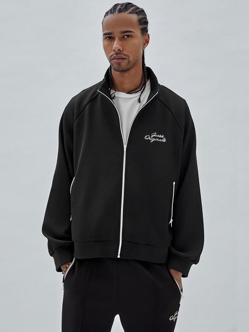 Guess Originals Eco Tricot Track Jacket Negrii | GUESS-SN31517