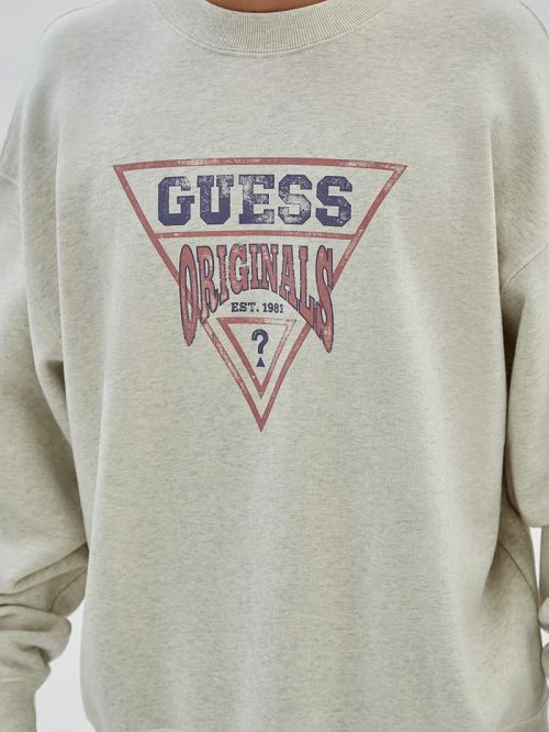 Guess Originals Eco Vintage Heather Dev Sweatshirt Gri | GUESS-SN30892