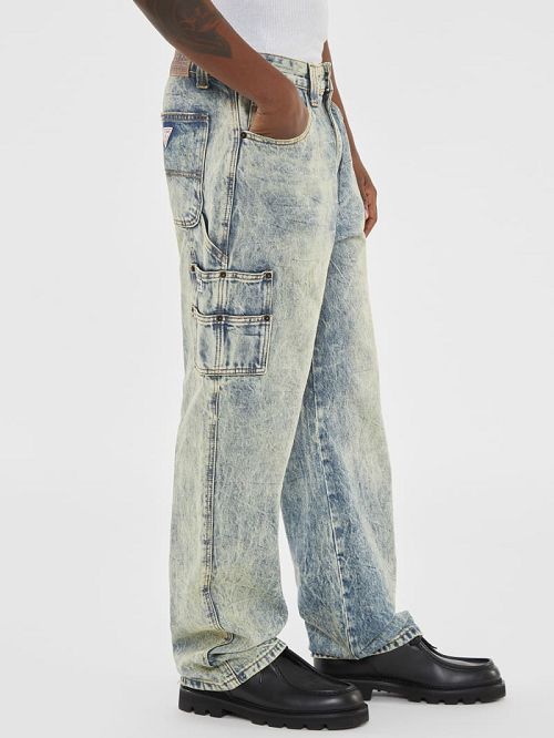 Guess Originals Faded Denim Carpenter Jeans Albastri | GUESS-SN30344