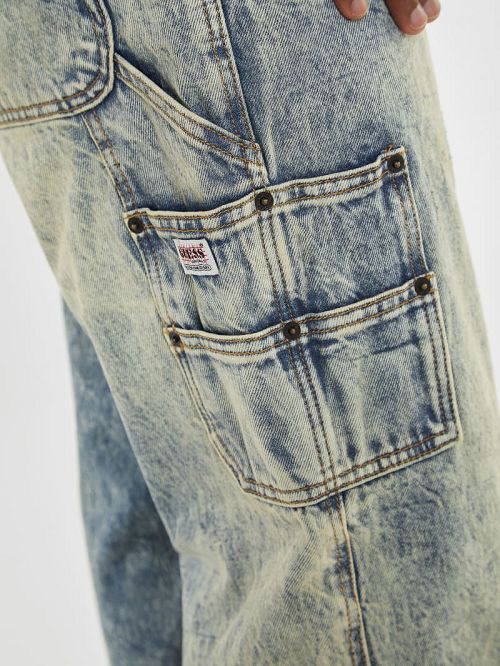 Guess Originals Faded Denim Carpenter Jeans Albastri | GUESS-SN30344