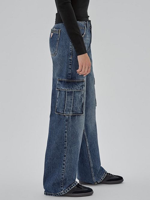 Guess Originals Kit Cargo Jeans Albastri | GUESS-SN28214