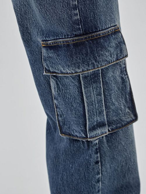 Guess Originals Kit Cargo Jeans Albastri | GUESS-SN28214