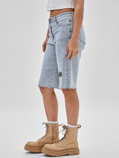 Guess Originals Kit Denim Bermuda Shorts Albastri | GUESS-SN28112