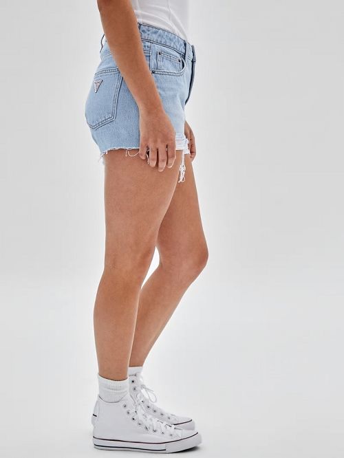 Guess Originals Kit Destroyed Denim Shorts Albastri | GUESS-SN28114