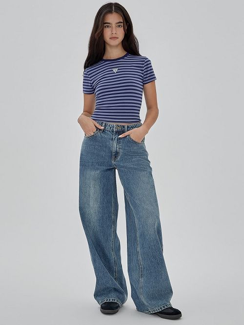 Guess Originals Kit Flare Jeans Albastri | GUESS-SN26570
