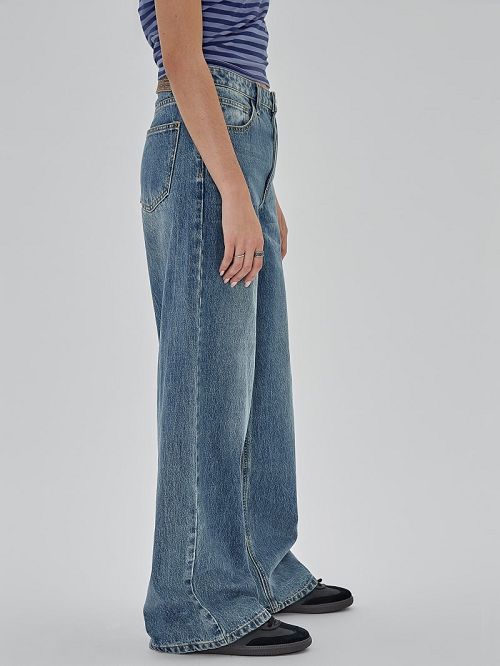 Guess Originals Kit Flare Jeans Albastri | GUESS-SN26570