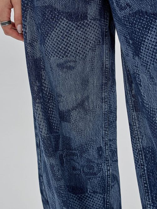 Guess Originals Laser Flare Jeans Albastri | GUESS-SN26591