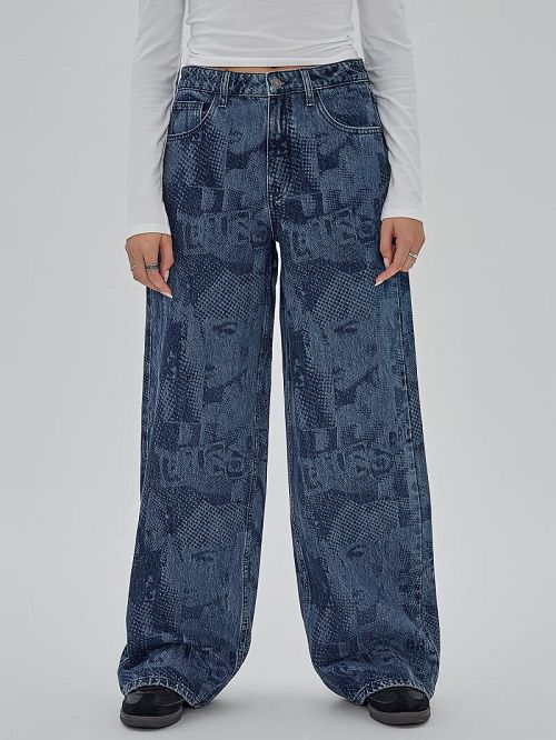 Guess Originals Laser Flare Jeans Albastri | GUESS-SN26591