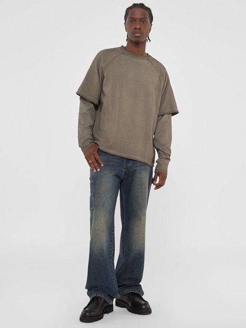 Guess Originals Layered Crewneck Maro | GUESS-SN30974