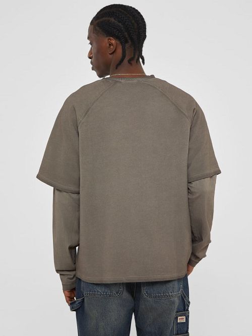 Guess Originals Layered Crewneck Maro | GUESS-SN30974