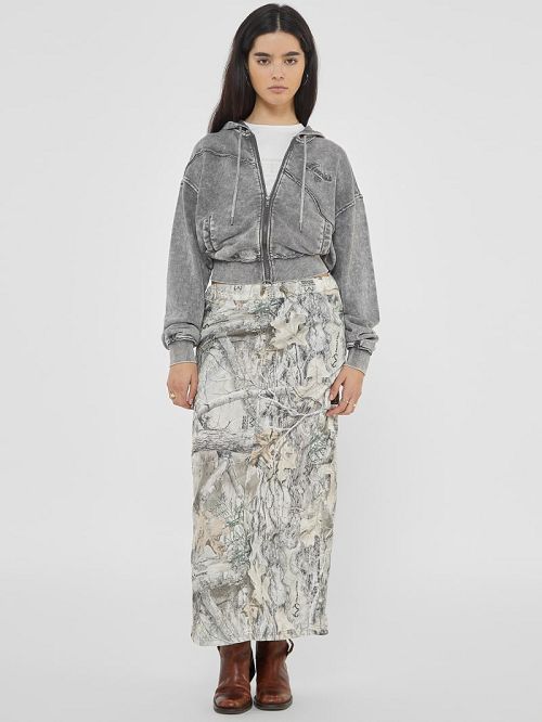 Guess Originals Panel Washed Hoodie Negrii | GUESS-SN27975
