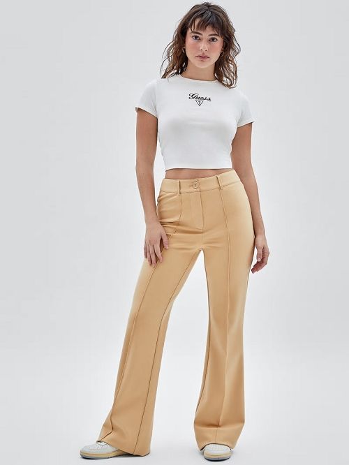 Guess Originals Pintuck Flared Pants Bej | GUESS-SN28213