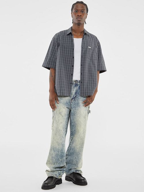 Guess Originals Plaid Shirt Negrii | GUESS-SN31249