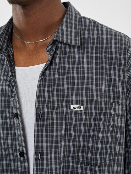Guess Originals Plaid Shirt Negrii | GUESS-SN31249