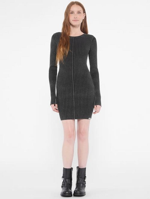 Guess Originals Raw Edge Mini Dress Negrii | GUESS-SN26818