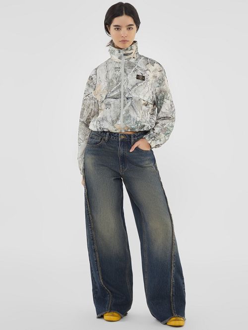 Guess Originals Raw Edge Wide Leg Albastri | GUESS-SN26535