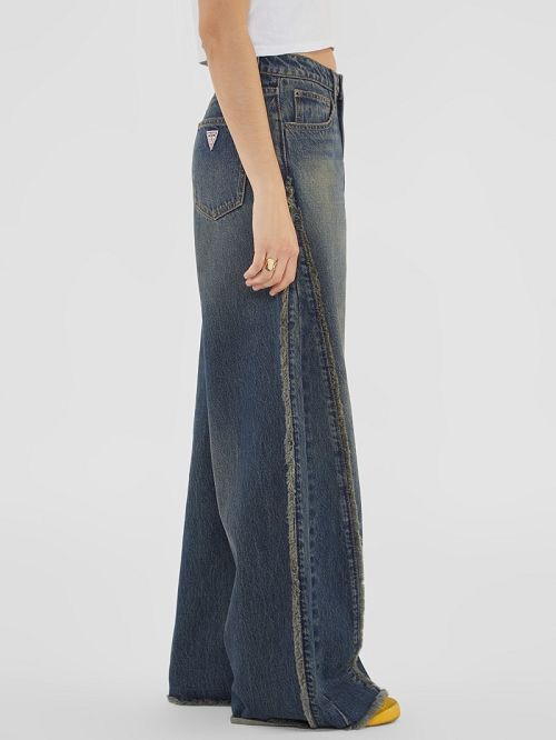Guess Originals Raw Edge Wide Leg Albastri | GUESS-SN26535