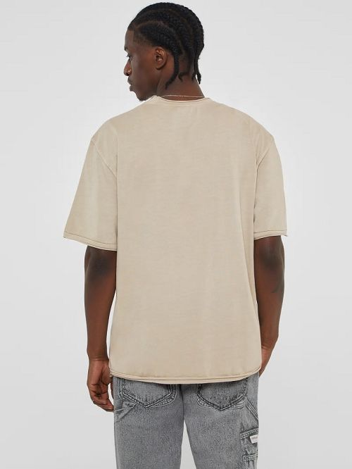 Guess Originals Stacked Logo Tee Bej | GUESS-SN30578