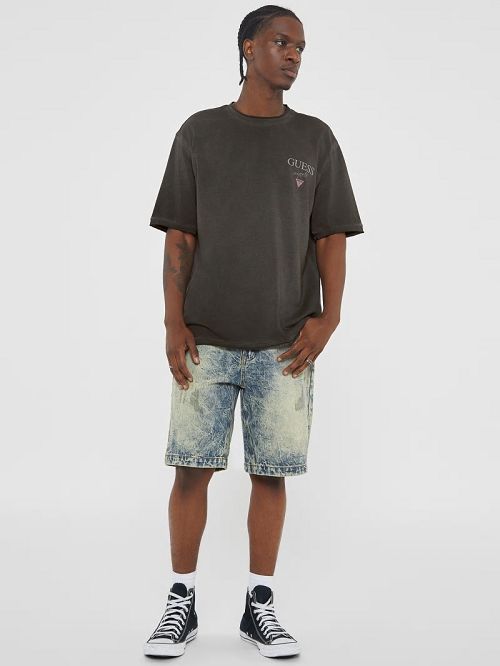 Guess Originals Stacked Logo Tee Negrii | GUESS-SN30605