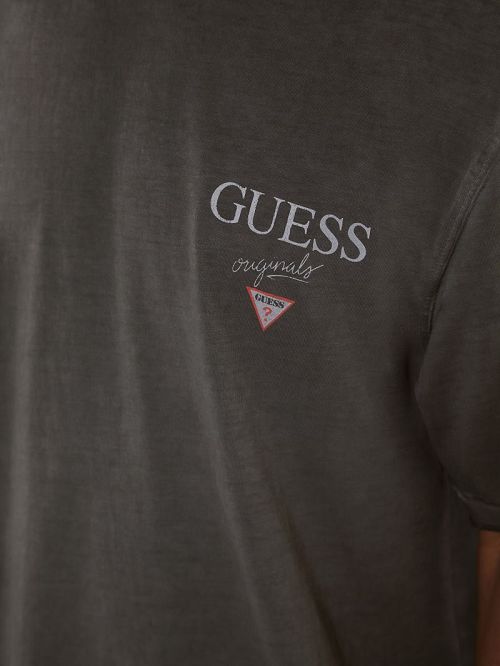 Guess Originals Stacked Logo Tee Negrii | GUESS-SN30605