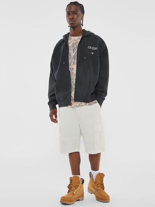 Guess Originals Stacked Zip-Up Jacket Negrii | GUESS-SN30935