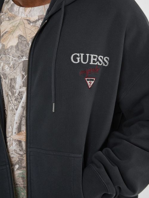 Guess Originals Stacked Zip-Up Jacket Negrii | GUESS-SN30935