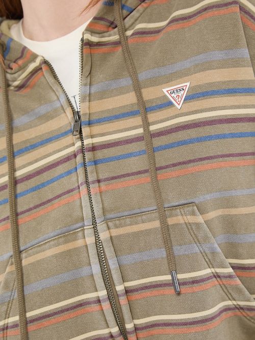 Guess Originals Striped Zip Hoodie Multi | GUESS-SN27993