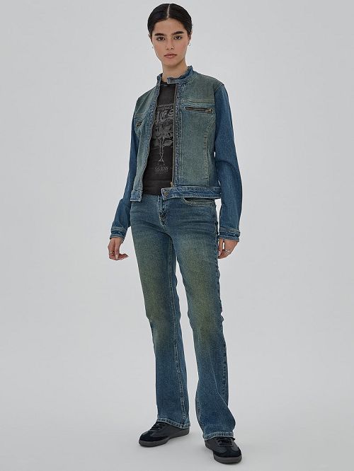 Guess Originals Tinted Bootcut Jeans Albastri | GUESS-SN26589
