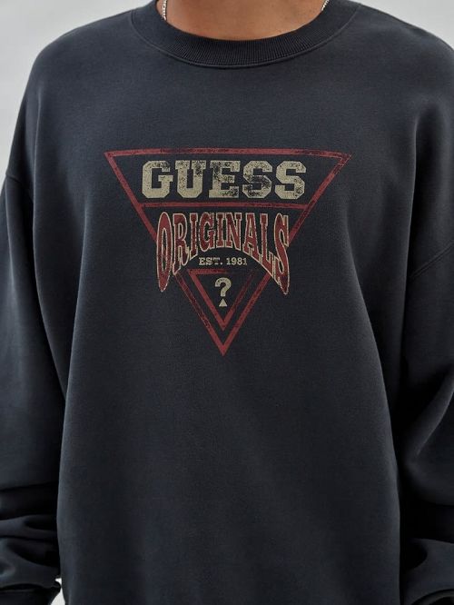 Guess Originals Vintage Dev Sweatshirt Negrii | GUESS-SN31027