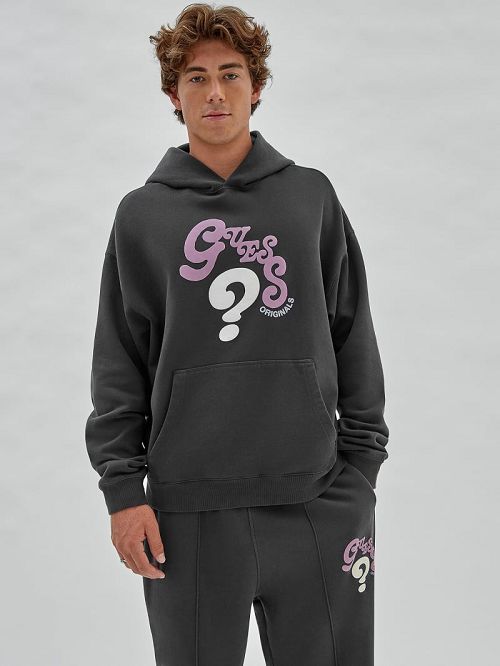 Guess Originals Wavy Hoodie Negrii | GUESS-SN30906