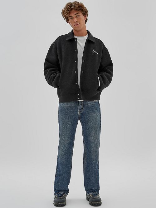 Guess Originals Wool-Blend Varsity Jacket Negrii | GUESS-SN30776