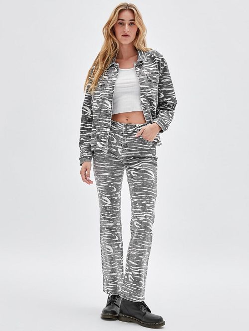Guess Originals Zebra Bootcut Jeans Negrii | GUESS-SN26538