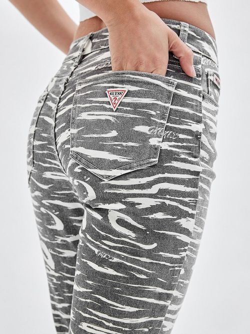 Guess Originals Zebra Bootcut Jeans Negrii | GUESS-SN26538