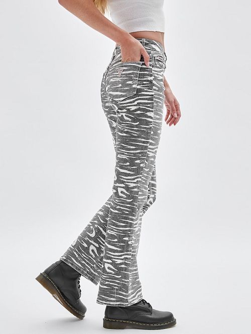 Guess Originals Zebra Bootcut Jeans Negrii | GUESS-SN26538