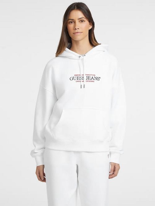 Guess Oversized American Tradition Hoodie Albi | GUESS-SN27676