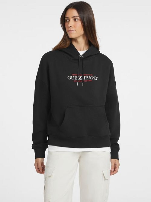 Guess Oversized American Tradition Hoodie Negrii | GUESS-SN27677