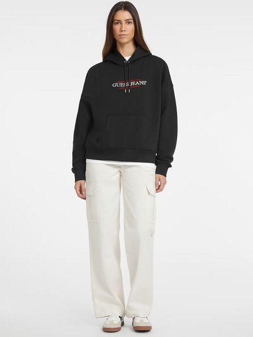 Guess Oversized American Tradition Hoodie Negrii | GUESS-SN27677