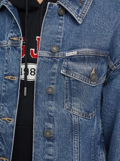 Guess Oversized Denim Trucker Jacket Albastri | GUESS-SN27889
