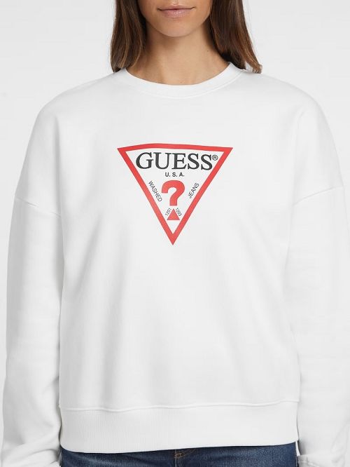 Guess Oversized Iconic Sweatshirt Albi | GUESS-SN27756