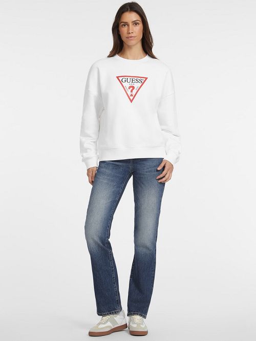 Guess Oversized Iconic Sweatshirt Albi | GUESS-SN27756