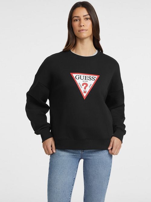 Guess Oversized Iconic Sweatshirt Negrii | GUESS-SN27769