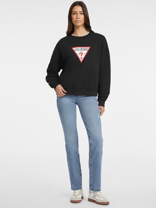 Guess Oversized Iconic Sweatshirt Negrii | GUESS-SN27769