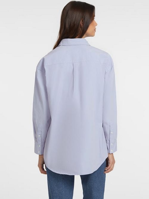 Guess Oversized Long-Sleeve Pocket Shirt Albastri | GUESS-SN27555